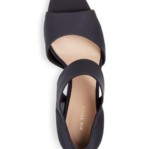 Via Spiga V-Tamie Stretch Fabric Stiletto Sandals - Picture 7 of 7